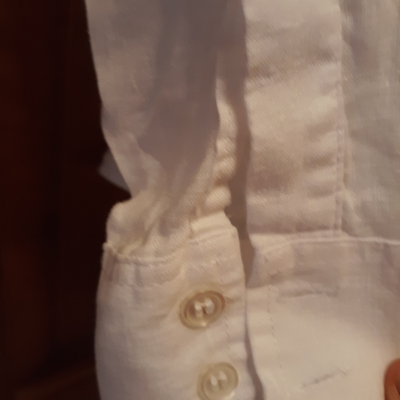 INC Concepts Petite White Button Down Linen Shirt 10P - Picture 7 of 16